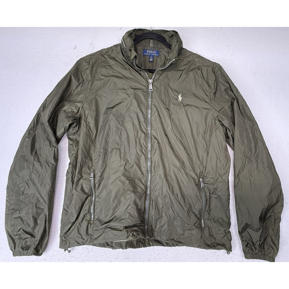 Polo Ralph Lauren Retford Packable Windbreaker Jacket Men Olive Green Large